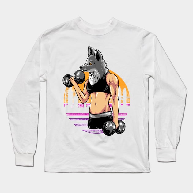 fox gym Long Sleeve T-Shirt by spoilerinc